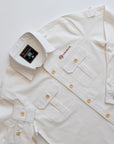 Premium Long Sleeve Safari shirt - Ivory