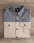 Two-tone Mens short sleeve shirt