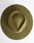 Fedora Hat - Olive color