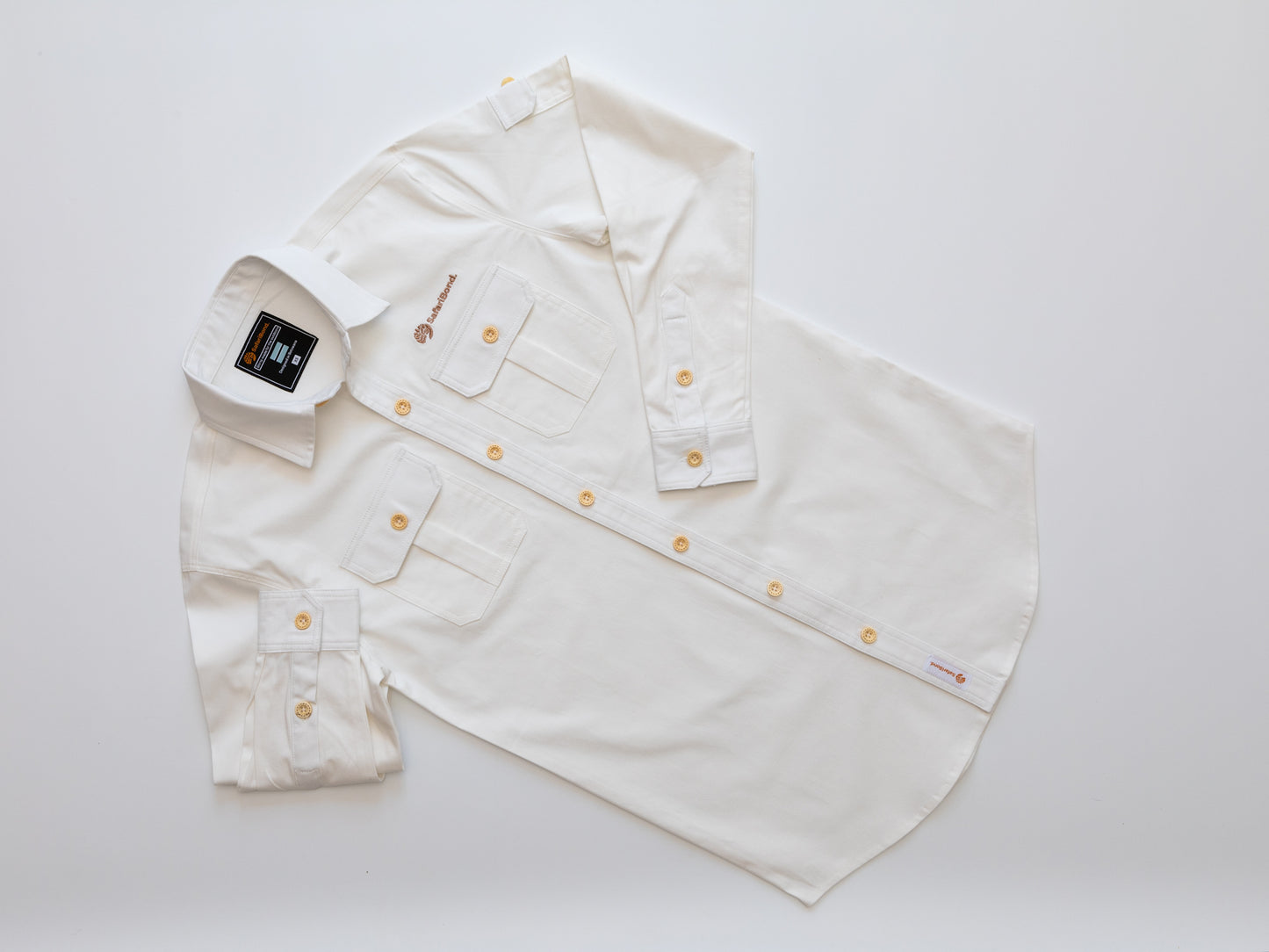 Premium Long Sleeve Safari shirt - Ivory