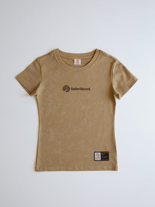 Safari Bond Acid-Washed t shirt - Chestnut (Ladies)