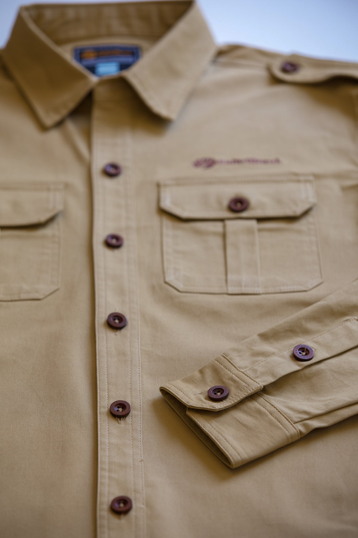 Premium Long Sleeve Safari shirt - British Khaki