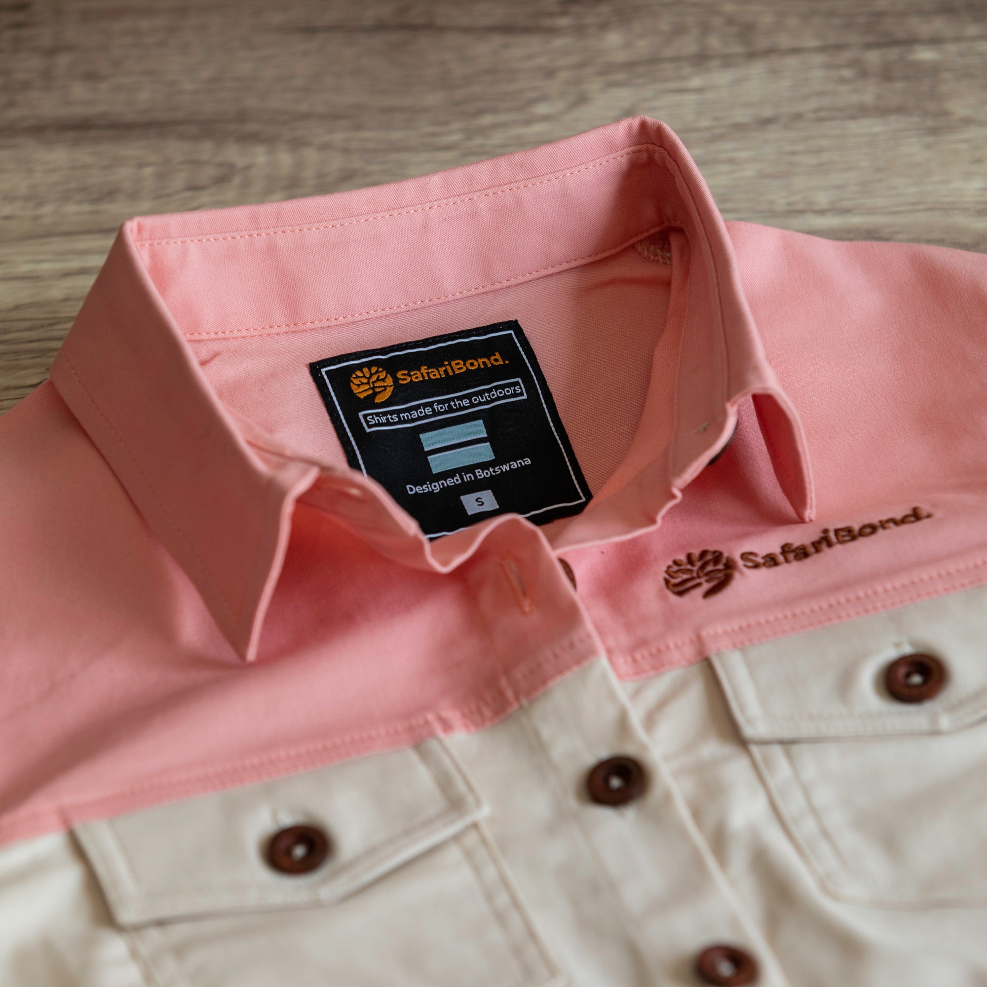 Two-tone Ladies short sleeve shirt