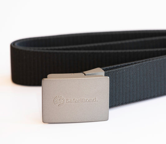 Safari Bond Polyester Belt - Black color